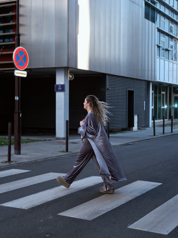 Kimono velours femme fluide – Image 2
