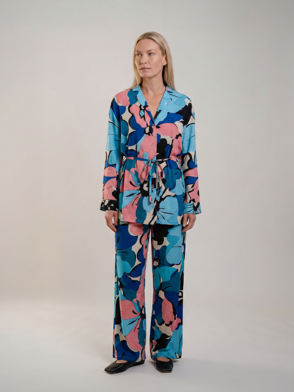 Pyjama Pétale bleu- 100% viscose – Image 2