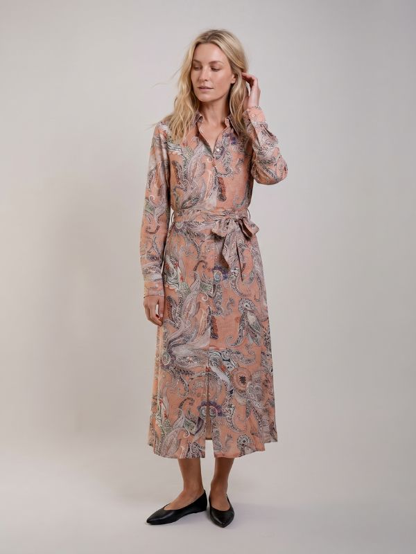Robe Chemise Paisley jaune– 100% Viscose – Image 5